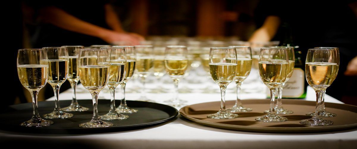 events champagne banner